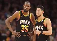 Thumbnail image of Devin Booker makes history by 3 points leading the Phoenix Suns to win over the Oklahoma City Thunder.