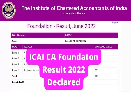 ICAI CA Foundation Result Dec 2022: Results declared; Check how to download scorecards here - Latest News