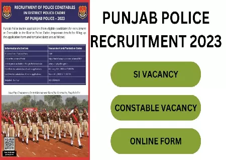 Punjab Police recruitment 2023: Apply for SI vacancies from Feb 7 - Latest News
