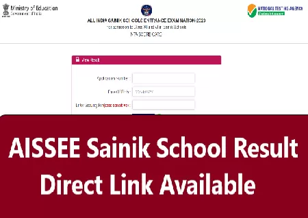 AISSEE result 2023 out, direct link to check Sainik School entrance exam scores...