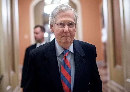 Mitch McConnell was hospitalised after collapsing in a hotel