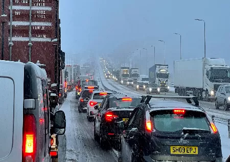 motorists stranded overnight on M62 for hours due to heavy snow